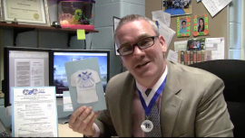 Riverhead High School assistant principal Patrick Burke organized the Run to Remember race to honor students and faculty members who have passed away. Credit: Riverhead Central School District