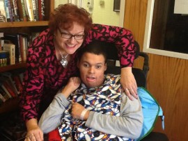 Michael Hubbard was 14 when he was severely burned by an exploding citronella firepot in May 2011. His burns led to organ failure and cardiac arres. Michael's resulting brain injury left him unable to eat, talk, stand or walk. Courtesy photo: Nancy Reyer