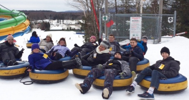 Courtesy photo: The French Club students had fun tubing during their trip to Quebec City.