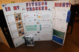 Third grader Jackson Suter's "Fitness Tracker" experiment inquired about the accuracy of these trackers. His conclusion was that the speed of movement may affect the accuracy. Courtesy photo