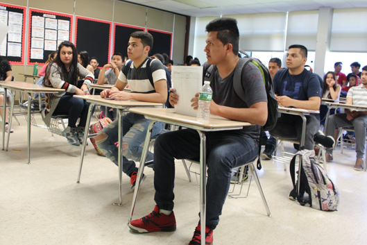 Jose Hernandez, front, was separated from his parents for seven years before he came to the U.S. two years ago. Photo: Katie Blasl