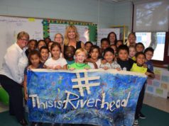 Phillips Avenue Elementary School had a famous visitor Thursday: Goldie Hawn