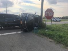 Three injured in rollover crash on Horton and Reeves avenues
