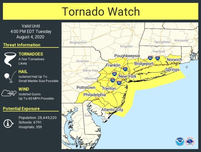 Tornado watch for Long Island
