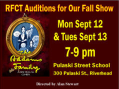 The Addams Family auditions at Riverhead Faculty and Community Theatre