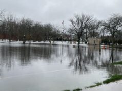 Coastal flood warning remains in effect Thursday morning
