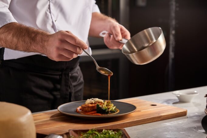 chef preparing meal