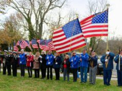 Riverhead honors its veterans with solemn ceremony at War Memorial monument Members of Riverhead American Legion Post 273, VFW Post 2476, the VFW Auxiliary, and Riverhead High School’s NJROTC Color Guard participated in Tuesday’s ceremony honoring the nation’s veterans. RiverheadLOCAL/Denise Civiletti