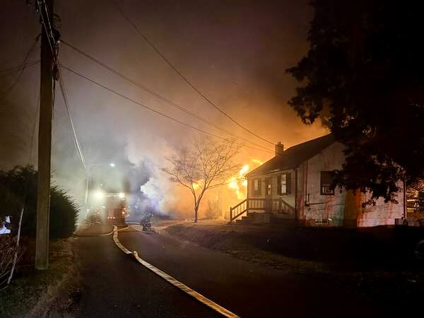 House fire in Wading River Dec. 20, 2025.
