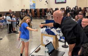Riverhead students recognize school board members for their service